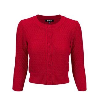 Women's Cardigan Sweater Retro Vintage Pinup Style Cute Pattern Cropped Daily